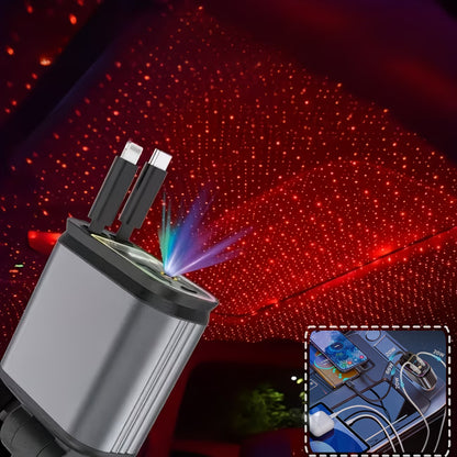 Chargeur de Voiture 180W Ultra-Rapide – USB, Type-C & Câbles Intégrés